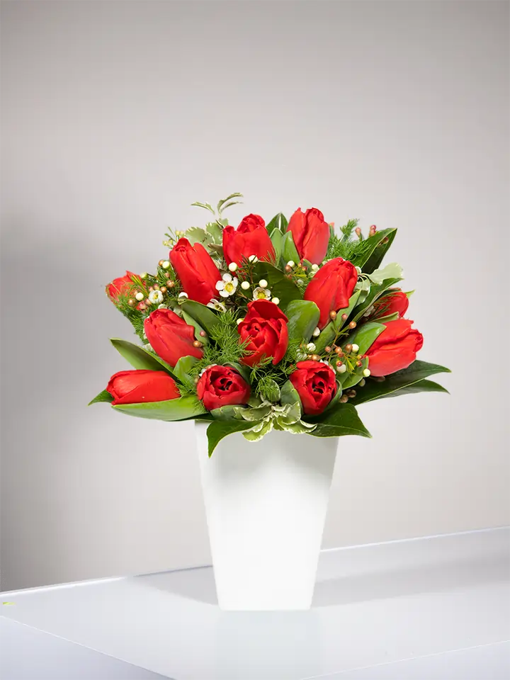 Consegna bouquet tulipani rossi